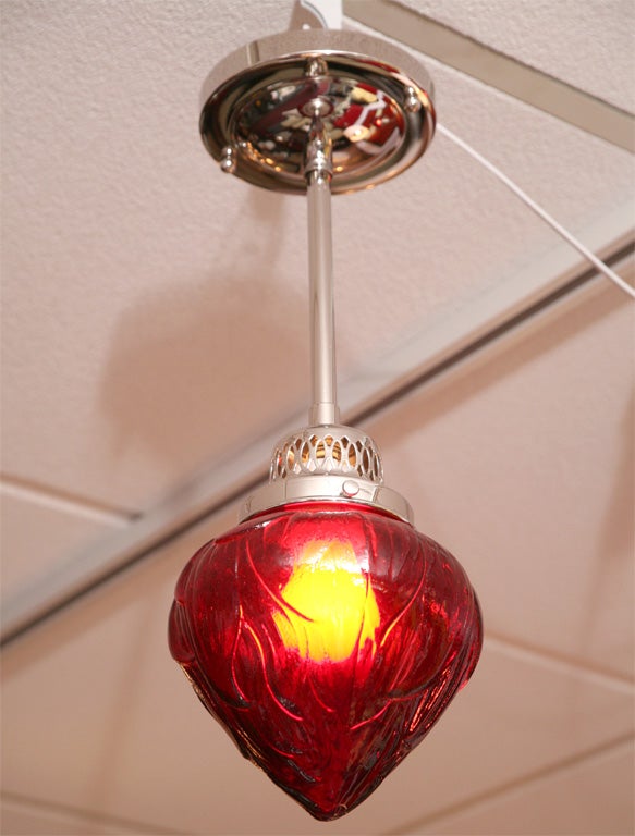 Flame Red Ceiling Pendant, Be my Valentine reduced from $1100 to $800 restored 2