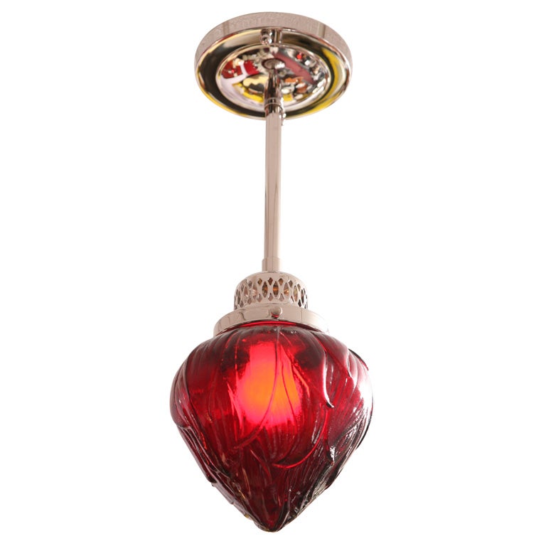 Flame Red Ceiling Pendant, Be my Valentine reduced from $1100 to $800 restored