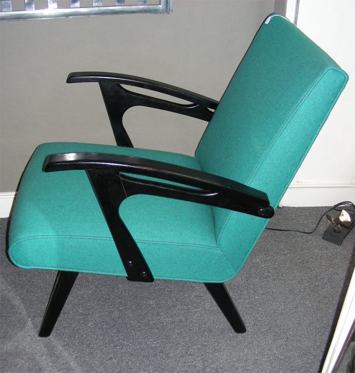 Wood Two 1960s Armchairs by Etienne Henri Martin For Sale