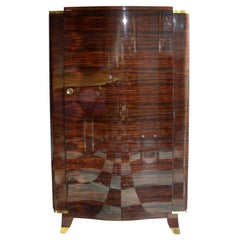 Armoire in ebano Macassar degli anni '30 per un "Jeune Homme".
