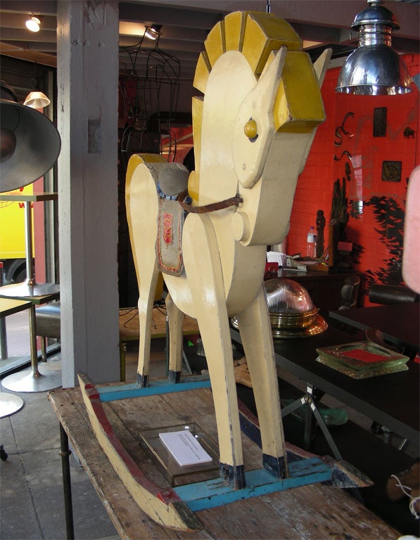 1950s Rocking-Horse from the Champs Elysées Merry-go-Round For Sale 4