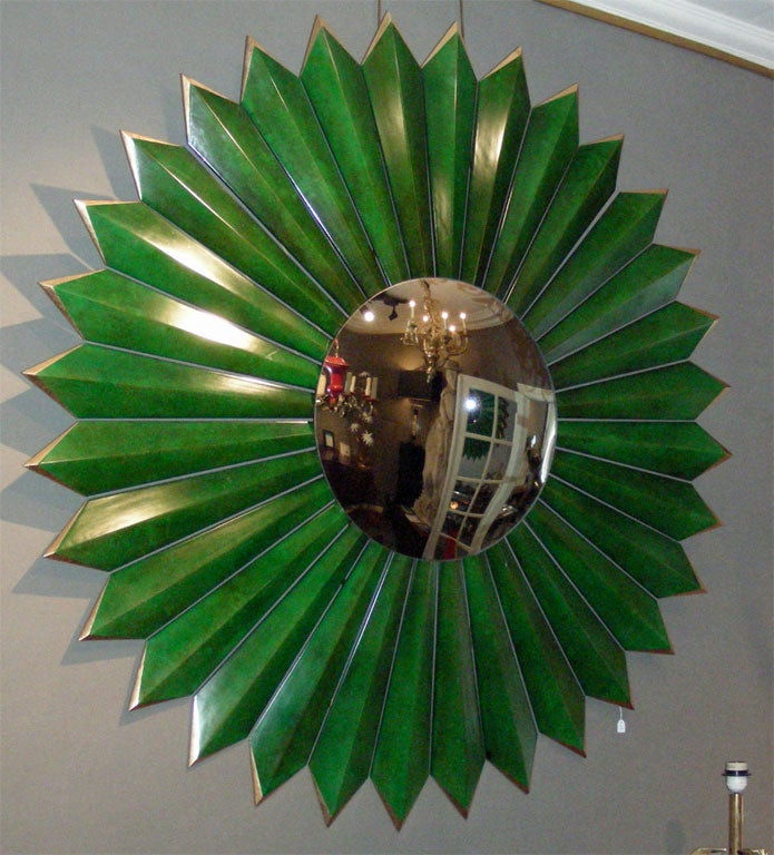 Wood Contemporary Sun Mirror For Sale