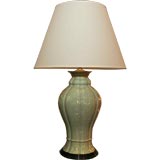 Chinese Celadon Vase Wired as a Lamp