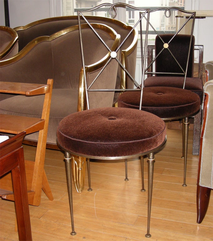 Mid-20th Century Four 1940s Chairs by Raymond Subes For Sale