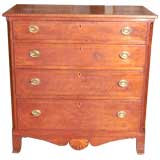 Cherry Federal Period Four Drawer Chest
