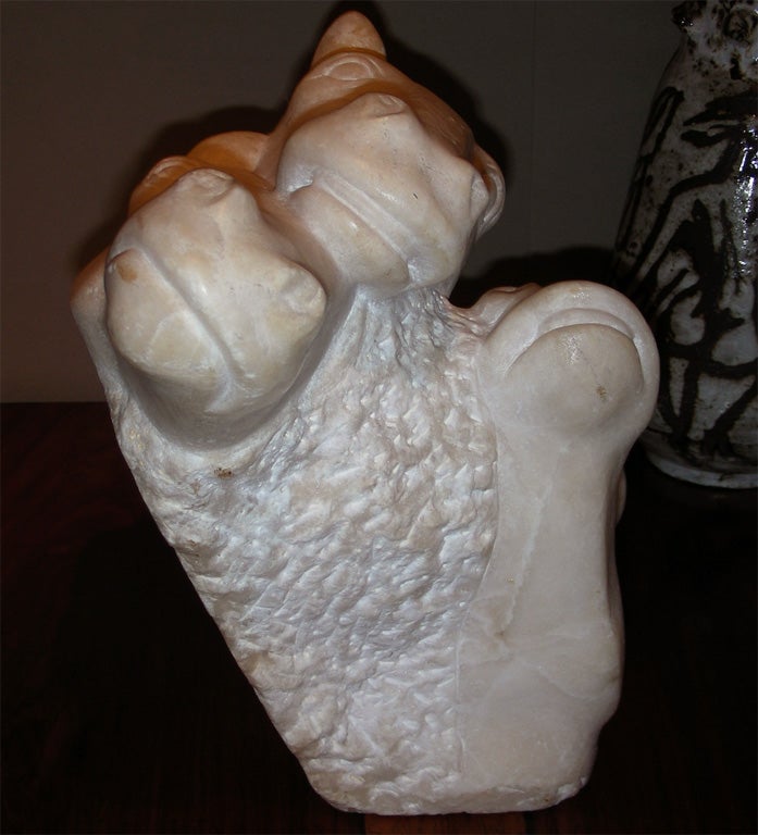 Francese 1930-1935 Scultura in alabastro 