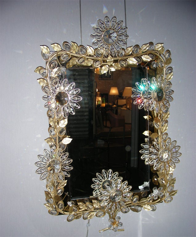 French 1970s Lighted Mirror For Sale