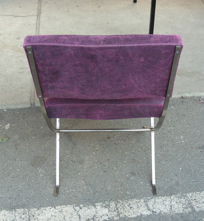 Steel Two 1965 Chairs by Maison Charles For Sale