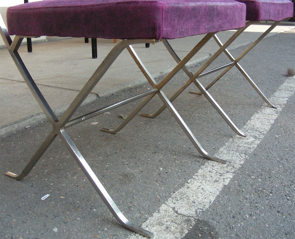 Two 1965 Chairs by Maison Charles For Sale 2