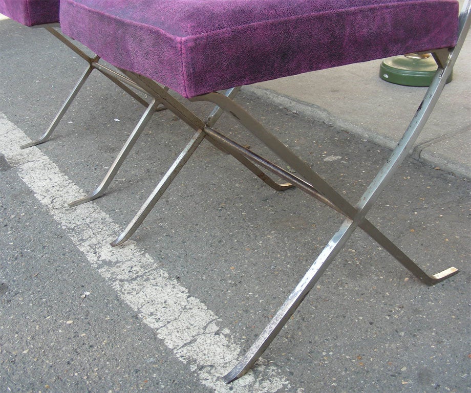 Two 1965 Chairs by Maison Charles For Sale 3