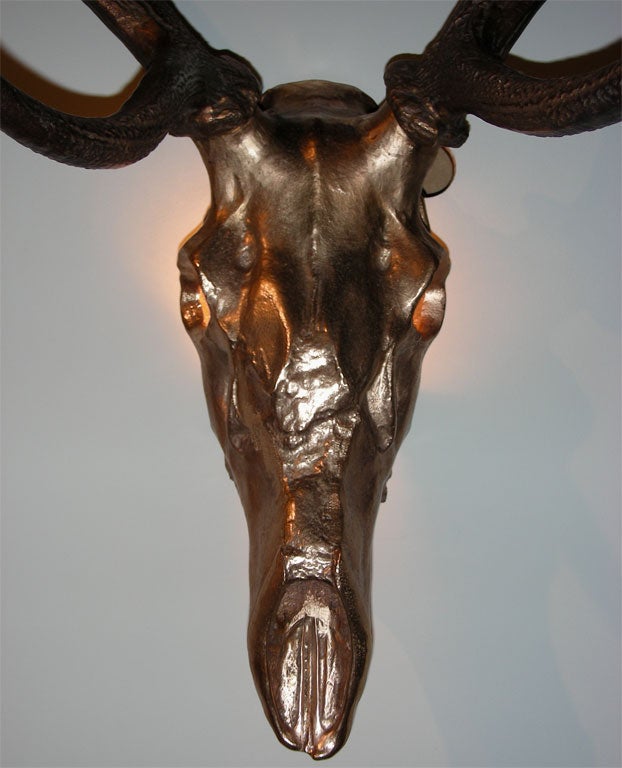  1970s Sconces Shaped like a Deer's Skull with Antlers By Jacques Duval-Brasseur In Good Condition For Sale In Bois-Colombes, FR