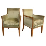 Two 1940-1950 Armchairs by Dominique