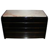1970s Spanish Commode in Black Lacquer