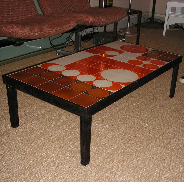 Metal 1965 Coffee Table by R. Capron For Sale