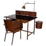 1950s Desk and Armchair by Jacques Adent