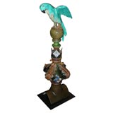 1936 Enamelled Statue Signed by J. Filmont Caen