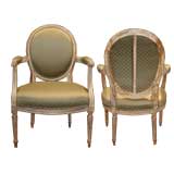 A set of four Louis XVI armchairs