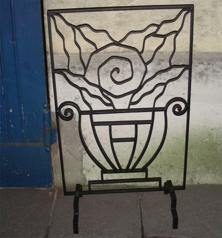 1930s Wrought Iron Fire-Screen