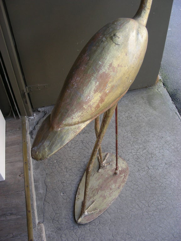 1940s Sculpture of a Pink Flamingo For Sale 2