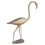 1940s Sculpture of a Pink Flamingo