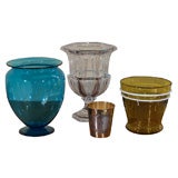 Various vases and one coin silver tumbler
