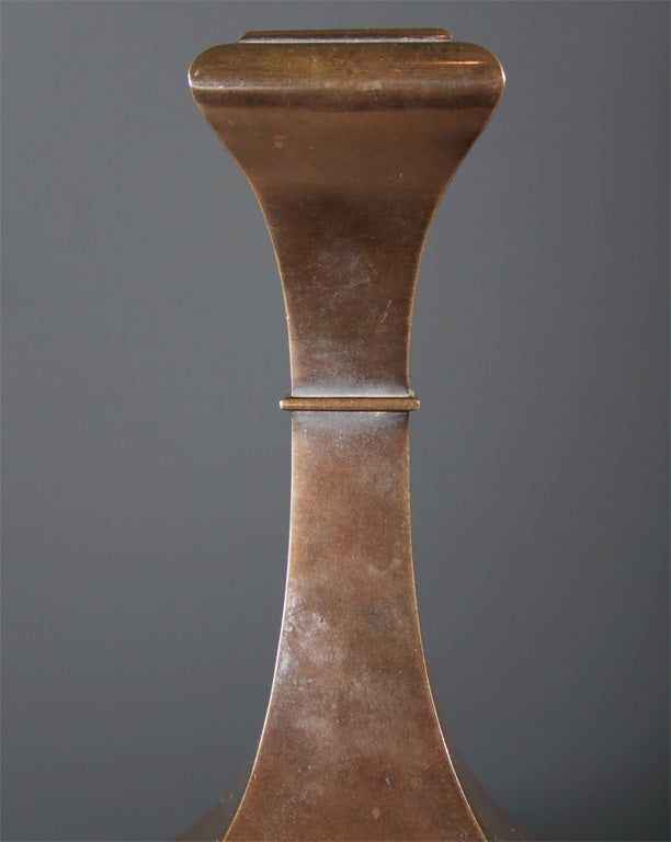 Japanese Bronze Vase For Sale 7