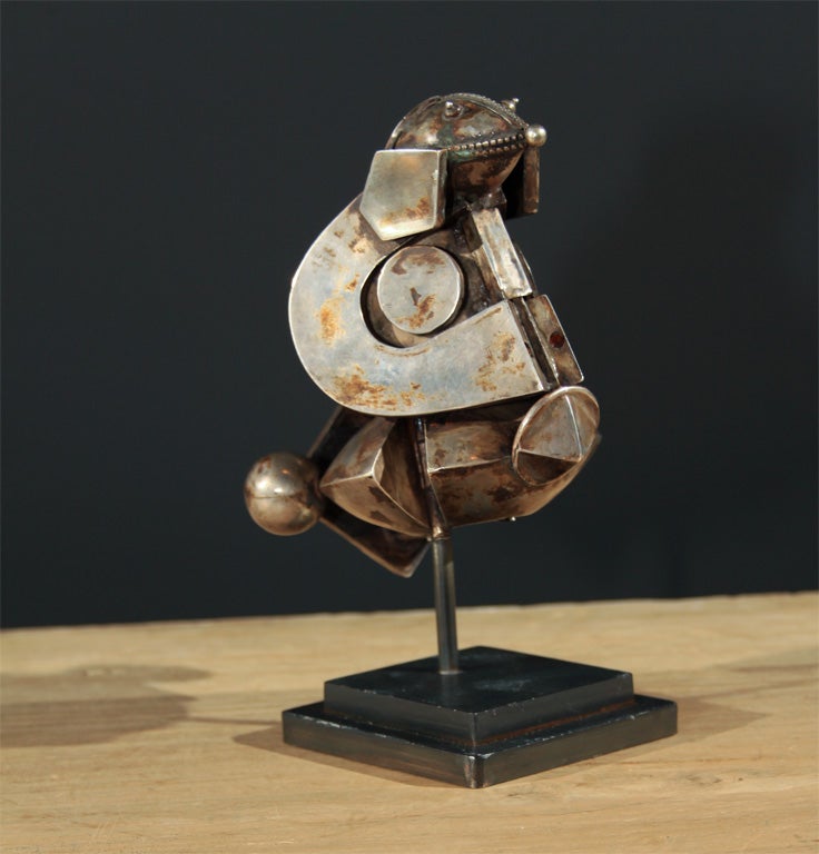 Silver Earring Form Sculpture