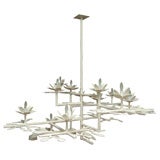 Lotus Chandelier with White Finish