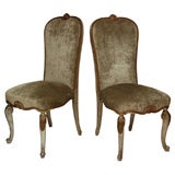Two of Eight Elegant 19th c. Italian chairs