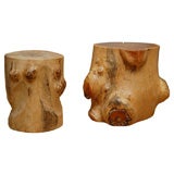Two Tree Trunk Low Tables