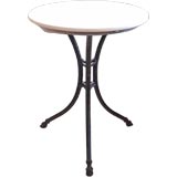Milk Glass Topped Cafe Table