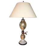 Antique French Mercury and Opaline Glass Lamp