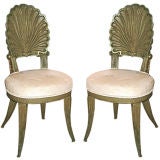 Pair of Carved and Painted Grotto Chairs
