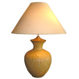 Yellow Art Pottery Lamp