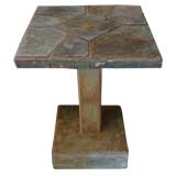 Rustic Slate Garden Table