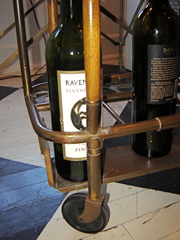 Small Brass and Wood Rolling Bar
