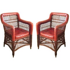 Pair of Wicker Yacht Chairs
