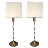 Get Twisted II-Pair of Brass Twist Lamps