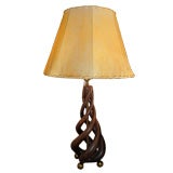 Get Twisted III-Carved Mid-Century Lamp