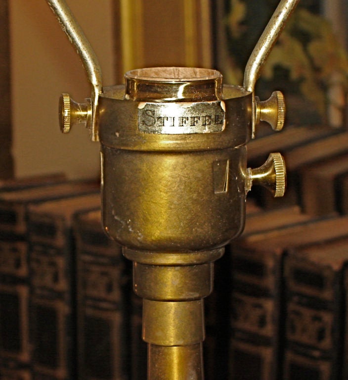 French Pair of Brass Stiffel Lamps