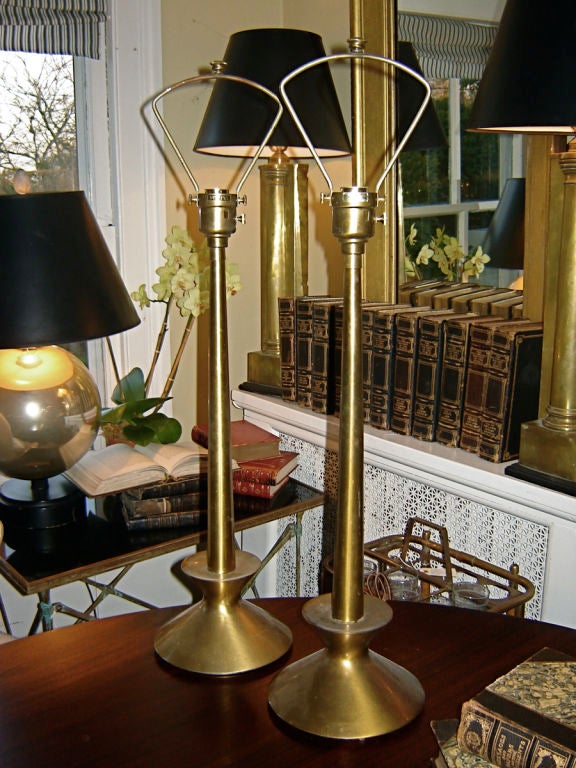 Pair of Brass Stiffel Lamps 1