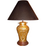Arts and Crafts Hammered Copper Lamp