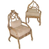 Pair of Small Folk Art Twig Chairs