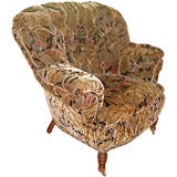 Antique Turkish Chair in Original Mohair Velvet