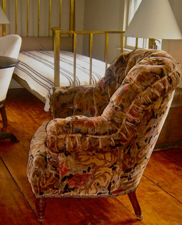 American Turkish Chair in Original Mohair Velvet