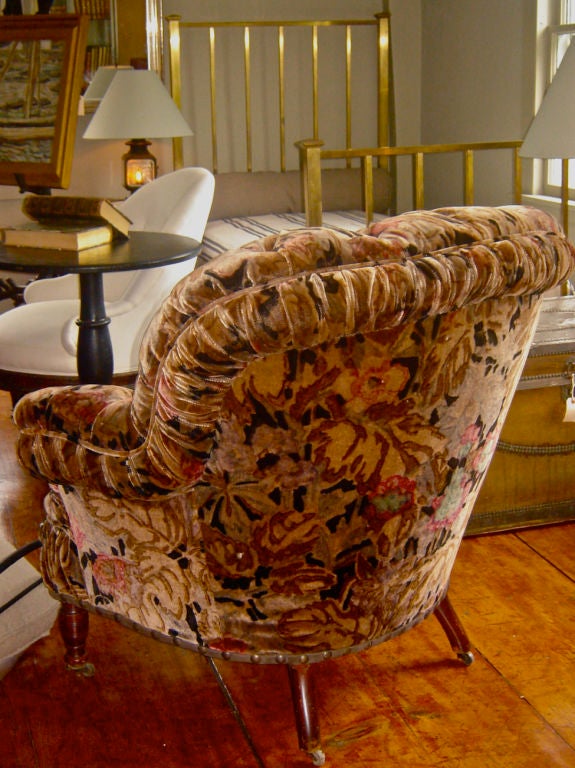 Turkish Chair in Original Mohair Velvet 1