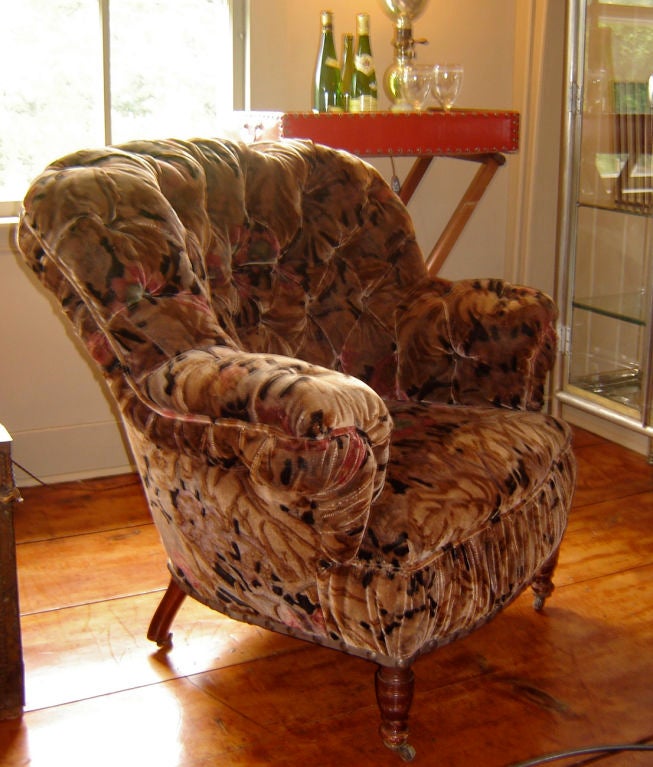Turkish Chair in Original Mohair Velvet 3