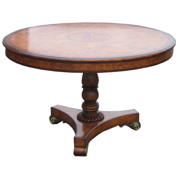 Sunburst Inlay Dining Table