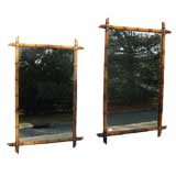 French faux bamboo mirrors