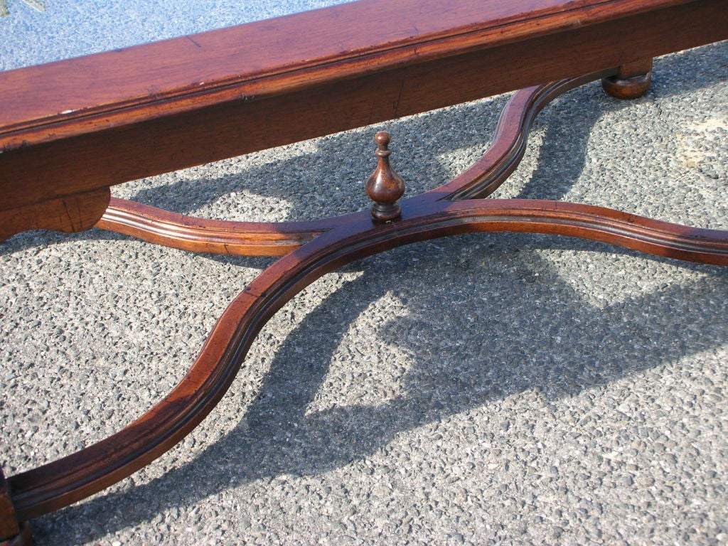 Oak frame coffee table with glass top.